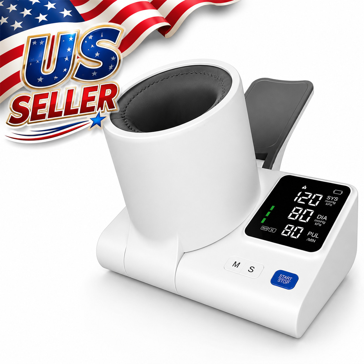 Upper Arm Blood Pressure Monitor Home Use Digital BP Machine with Large Cuff