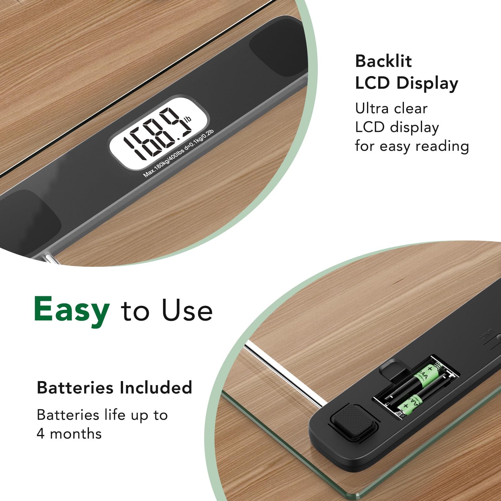 Scale for Body Weight, Accurate Bathroom Scales, Digital Weighing Machine for…