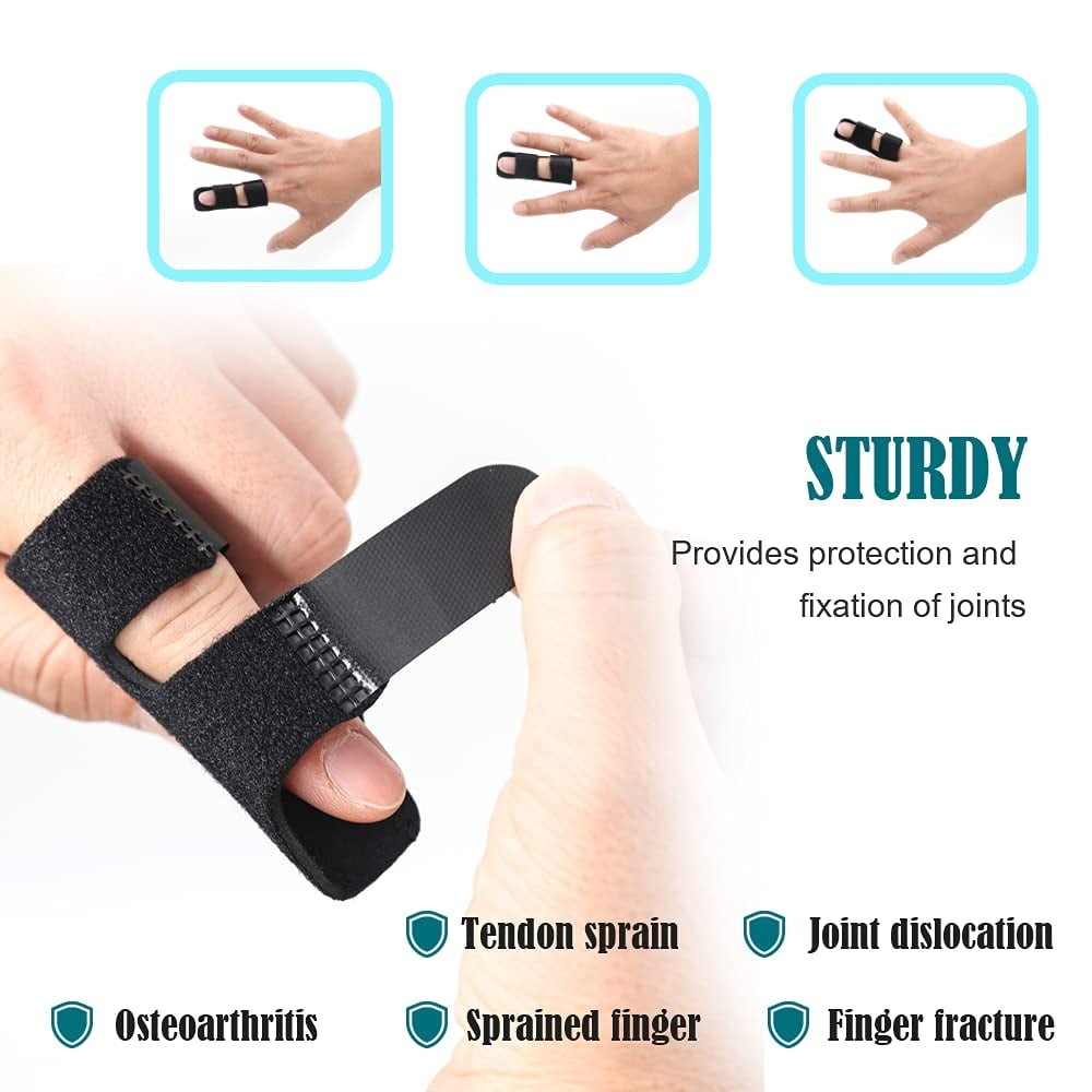 4Pcs Trigger Finger Splint , Finger Brace for Straightening or Support