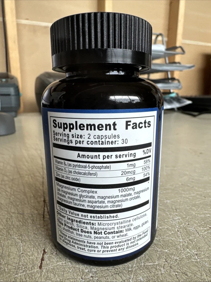Magnesium 2-Pack 7 Complex 120 Capsules, Advanced Daily Wellness Blend, Plant-Ba
