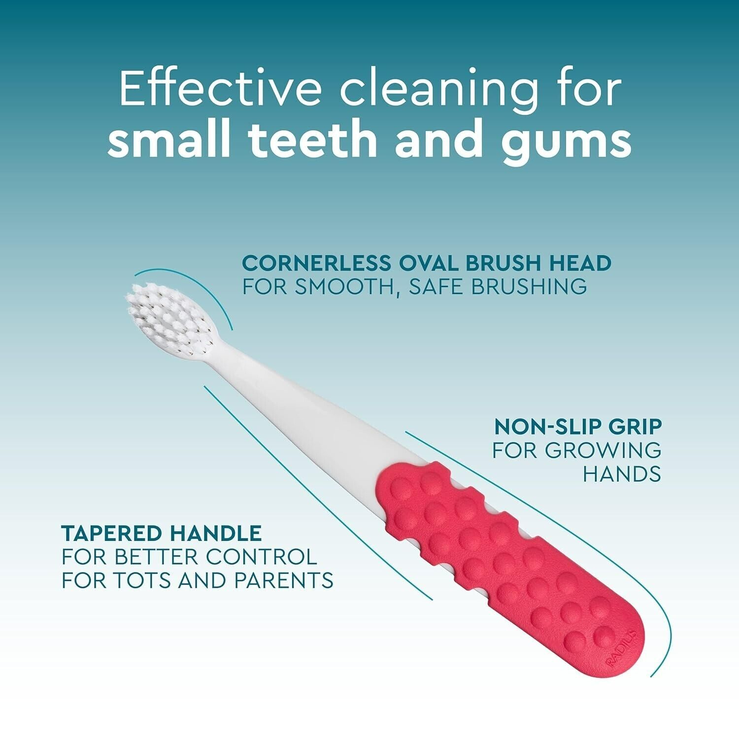 RADIUS Totz Plus Brush Kids Toothbrush Extra Soft 3Years+Up (6 pack) COS298