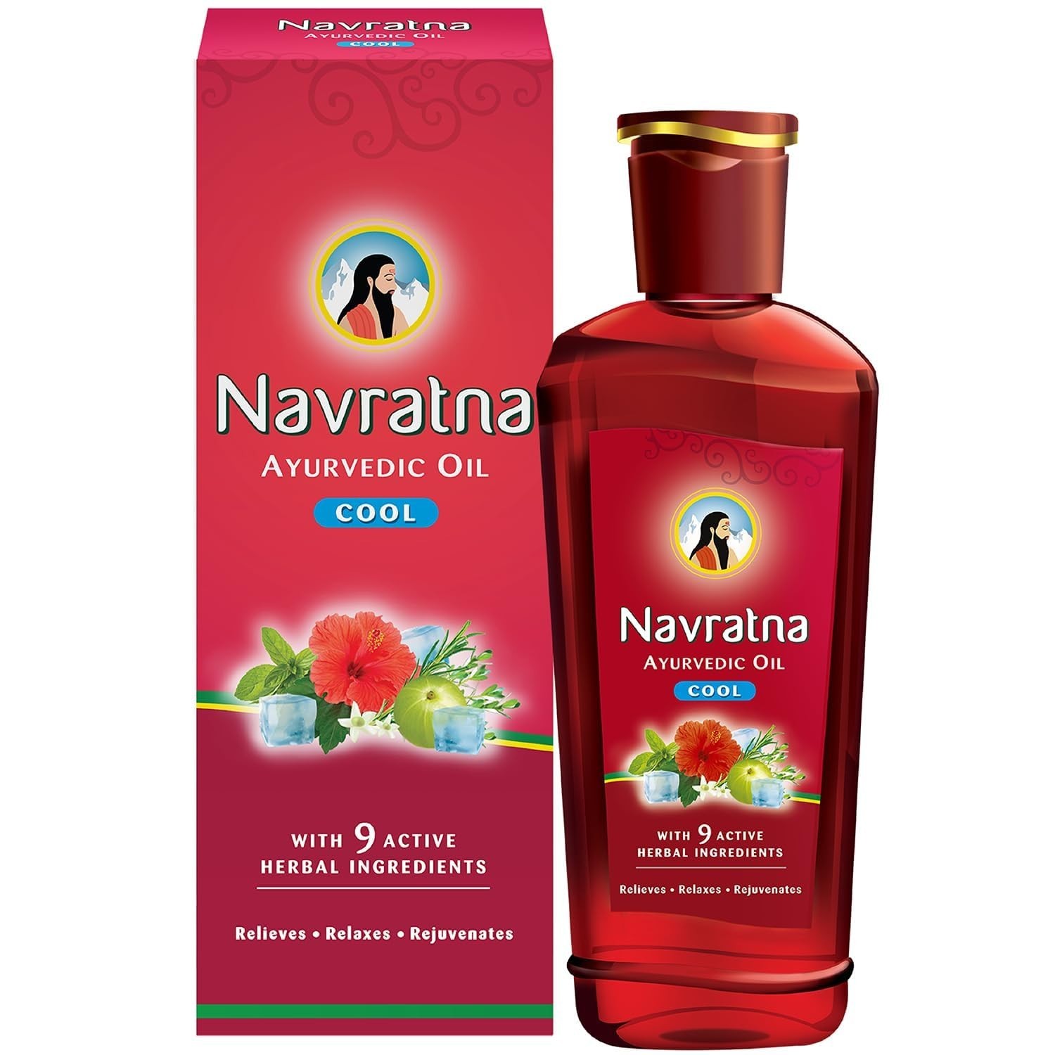 Navratna Ayurvedic Cool Oil Relaxing & Rejuvenating cooling effect 300ml