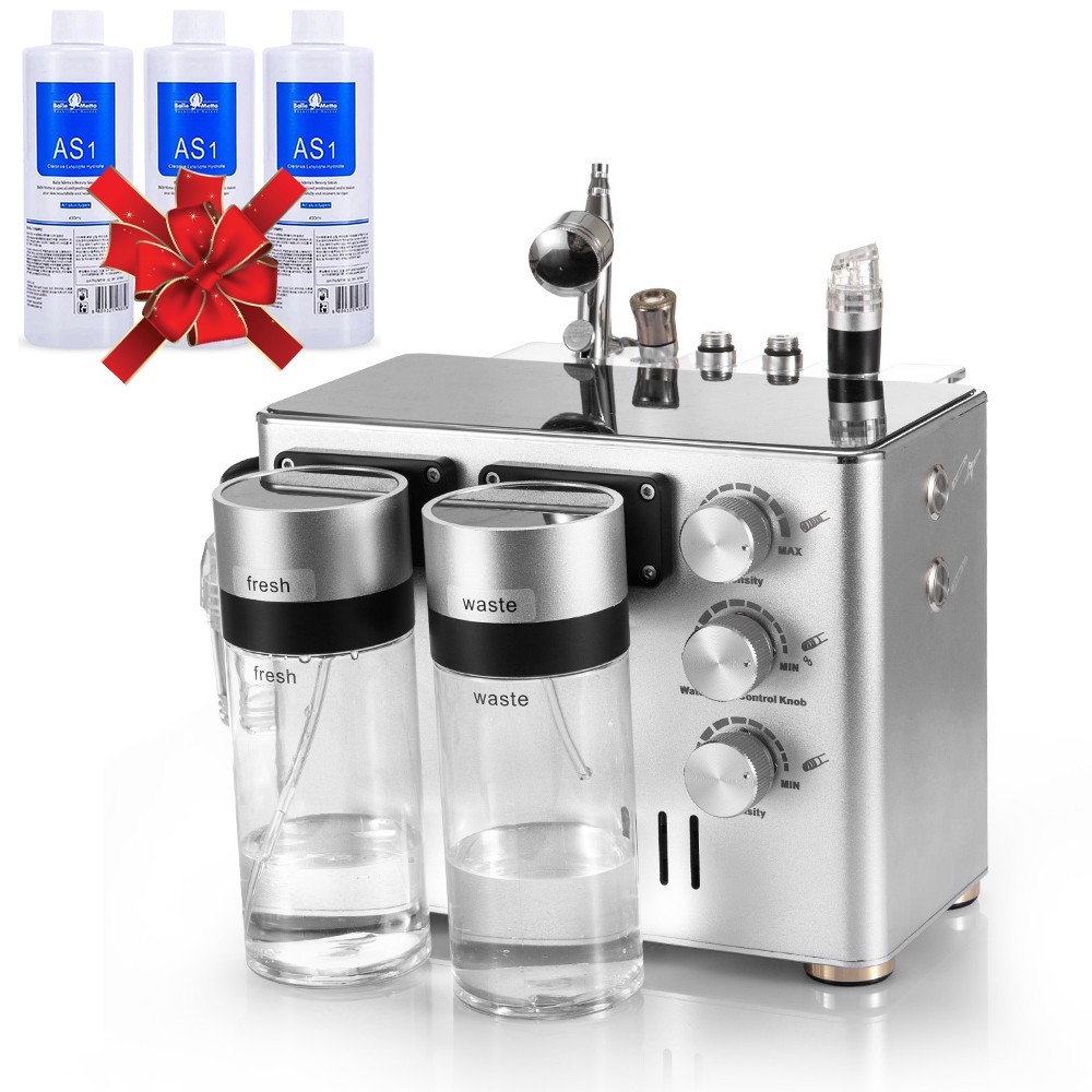 3 in 1 Hydro Dermabrasion Machine for Skin Cleanse + 3*400ml Aqua Peel Solution