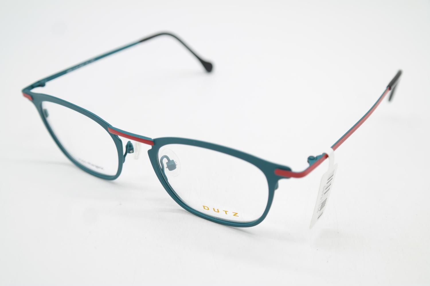 DUTZ The Netherlands DZ703 Oval Eyeglasses Blue Red Metal Frame New