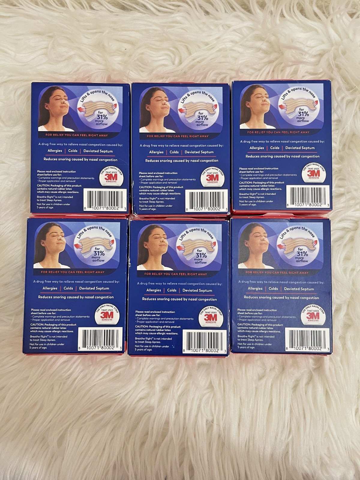 156 BREATHE RIGHT NASAL STRIPS, EXTRA STRENGTH TAN ( 6 x 26 CT BOXES ) EXP 2028