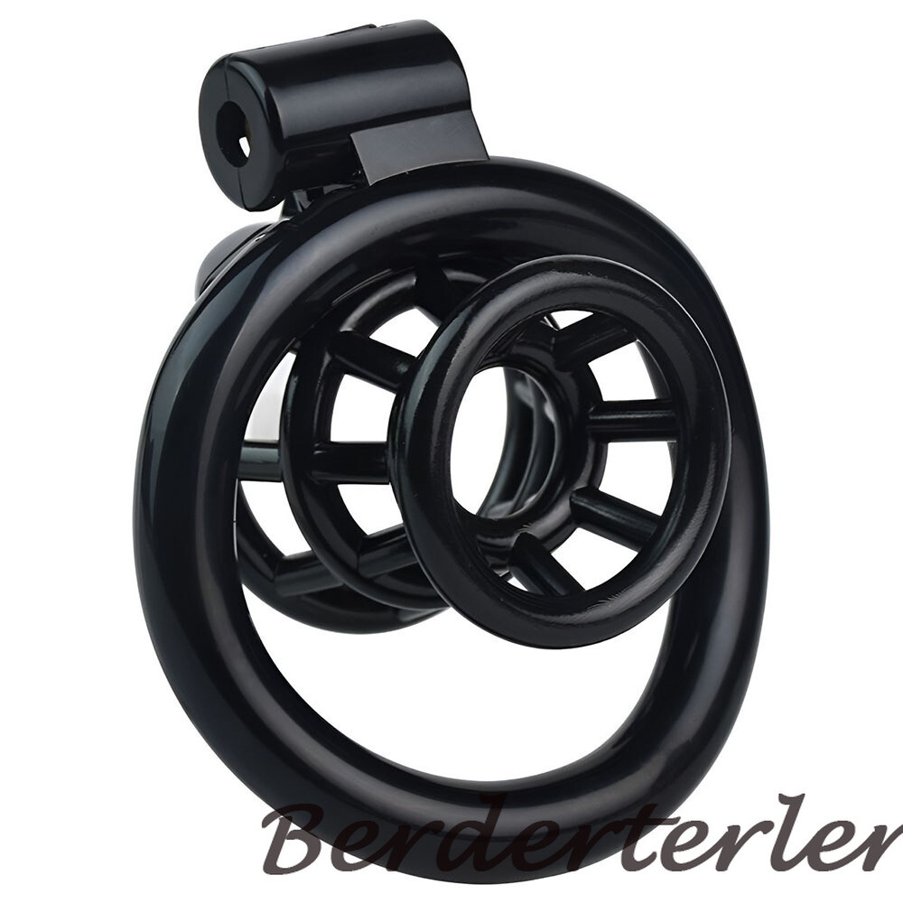 Stainless Steel /ABS Male Chastity Cage Lock with 4 Rings Light Chastity Devices