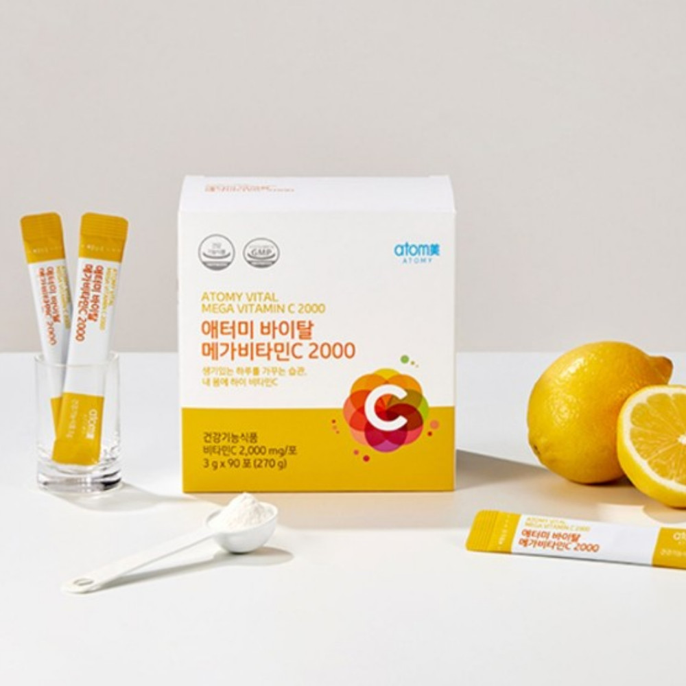 Atomy Vital Mega Vitamin C 2000 High Potency Antioxidant 90 Packets 3 Months