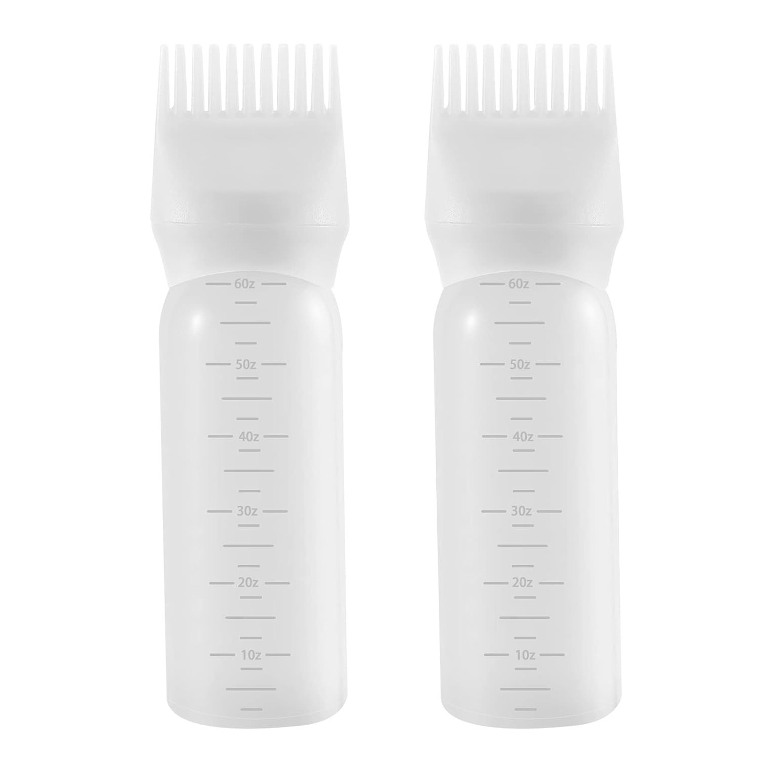 2Pcs 6Oz Root Comb Hair Dye Applicator Bottles | Effortless Coloring at Home