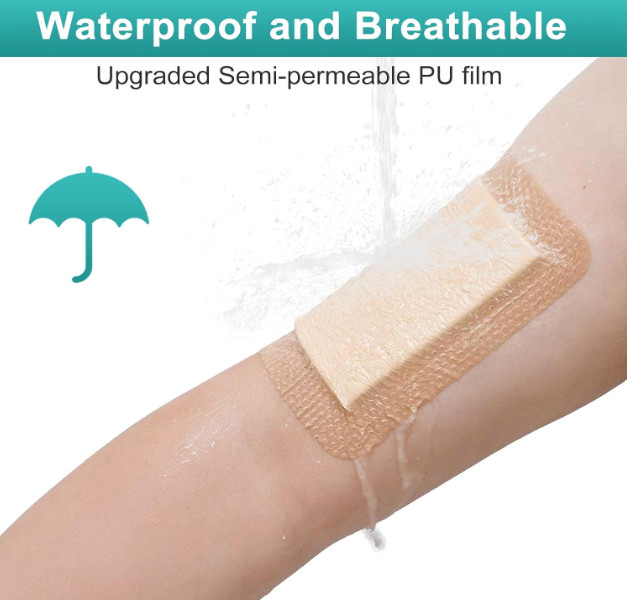 3×3″ 10 Pack Silicone Foam Dressing Waterproof Adhesive Wound Bandage