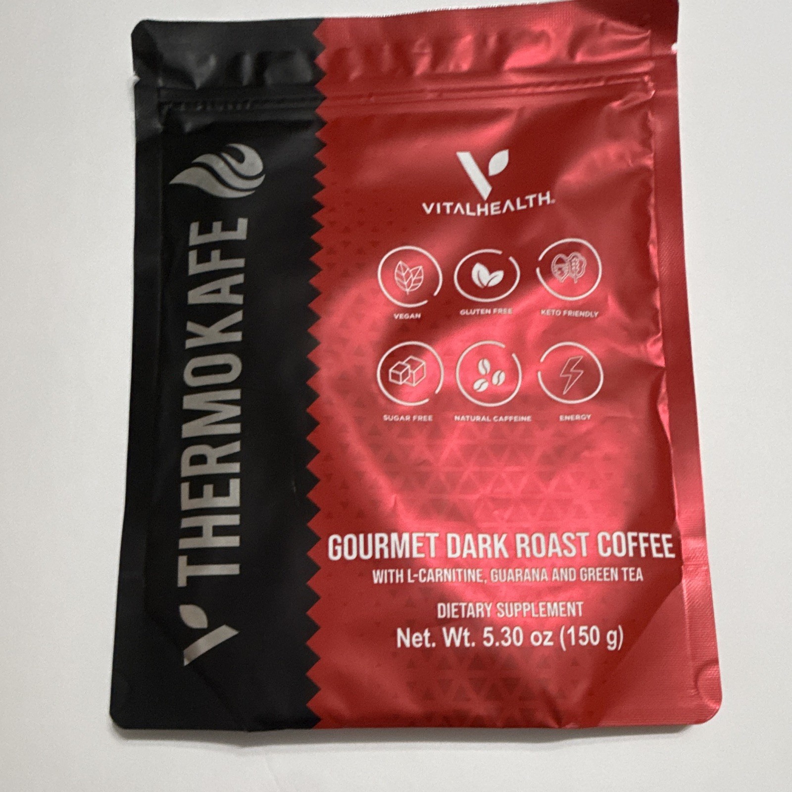 VITALHEALTH ThermoKafe Dark Roast Coffee Energy L-Carnitine 5.3oz