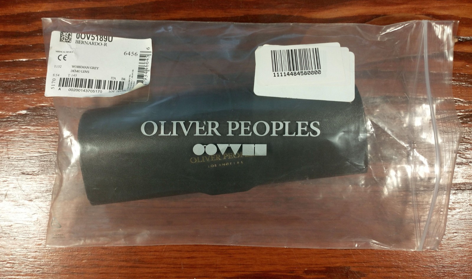 OLIVER PEOPLES Bernardo-R (OV5189U) 51-18-145 Workman Grey Eyeglass Frames