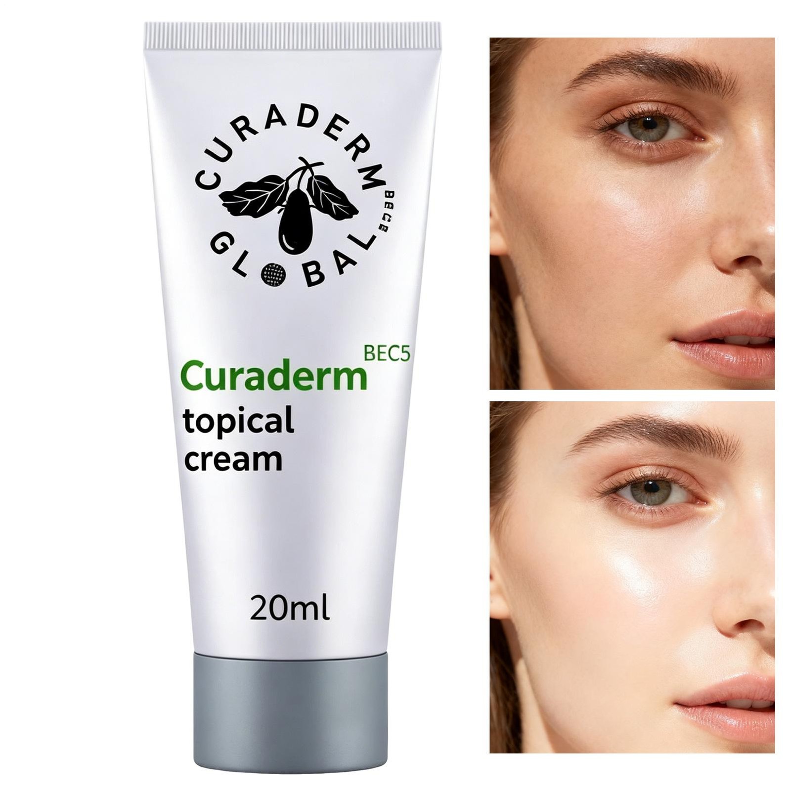 Curaderm BEC5 Cream Hydrating Non-Greasy 20ml Gentle Skin Barrier Repair Cream