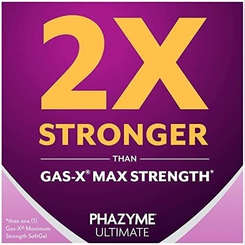 Phazyme Ultimate Gas Bloating Relief Works in Minutes 500 mg (Pack of 6)
