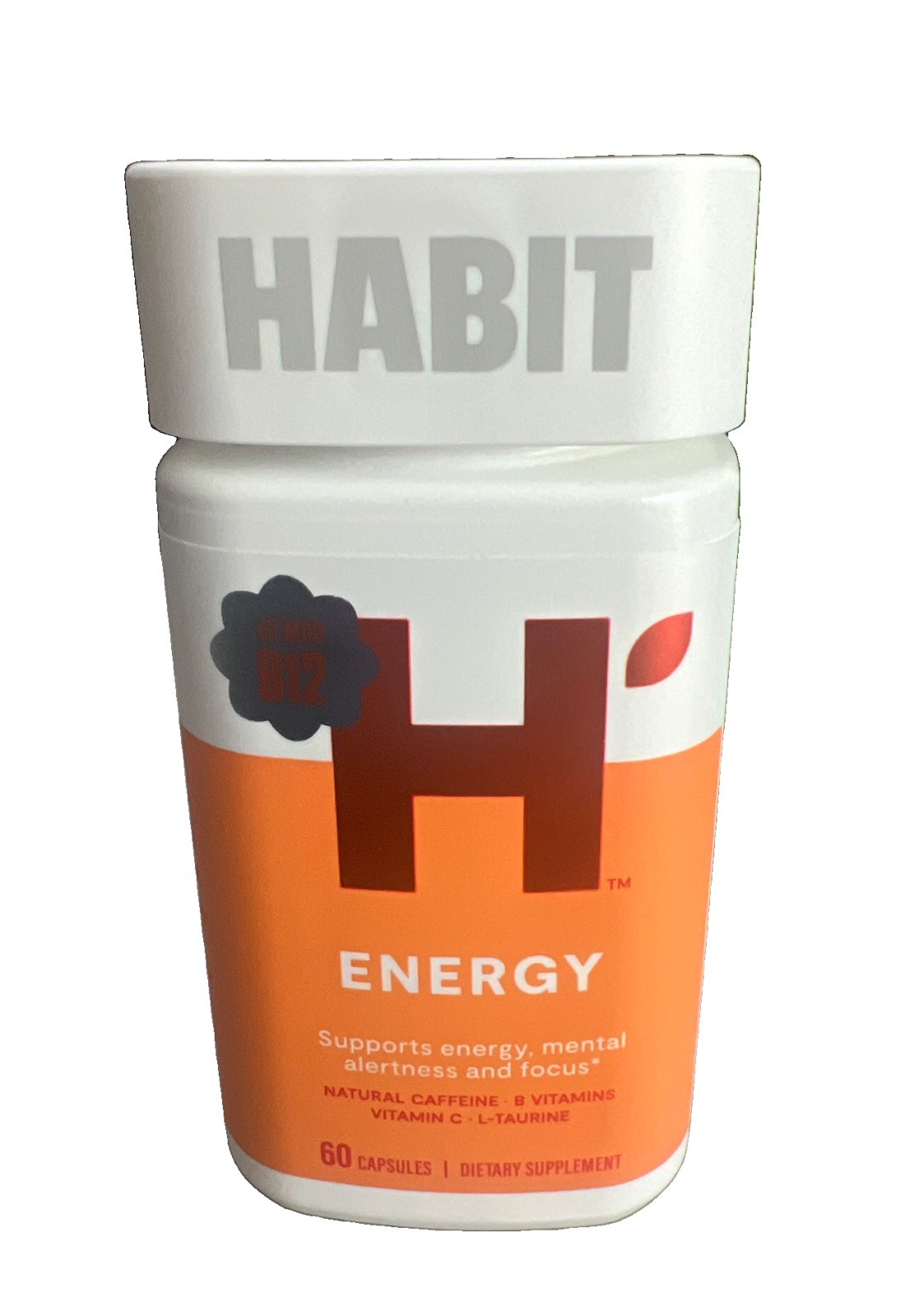Habit Energy Vitamic C Vitamin B12 L-Taurine Mental Alertness Focus 60 Capsules