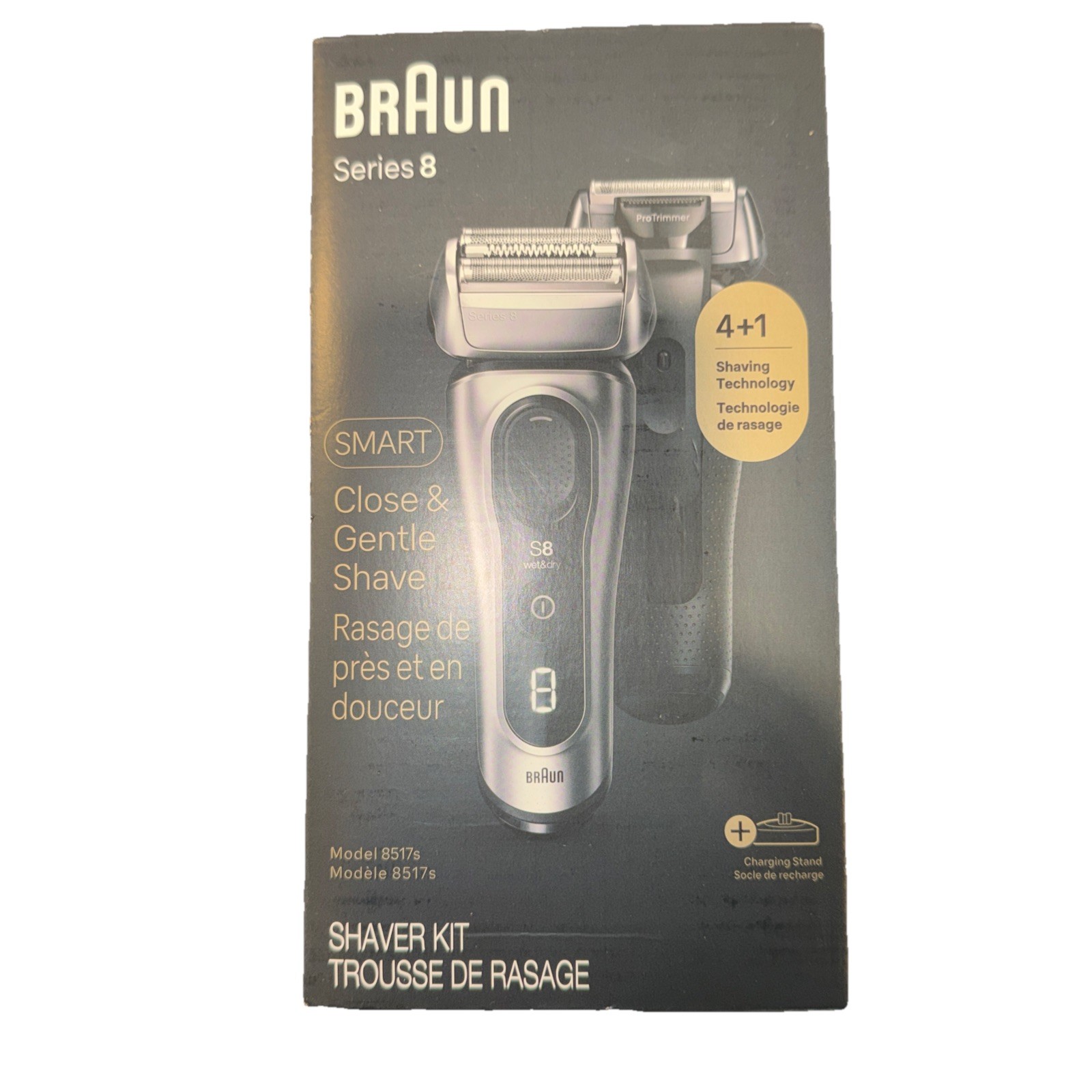 BRAND NEW Braun Series 8 8517s Electric Razor Shaver Kit + Case + Charging Stand