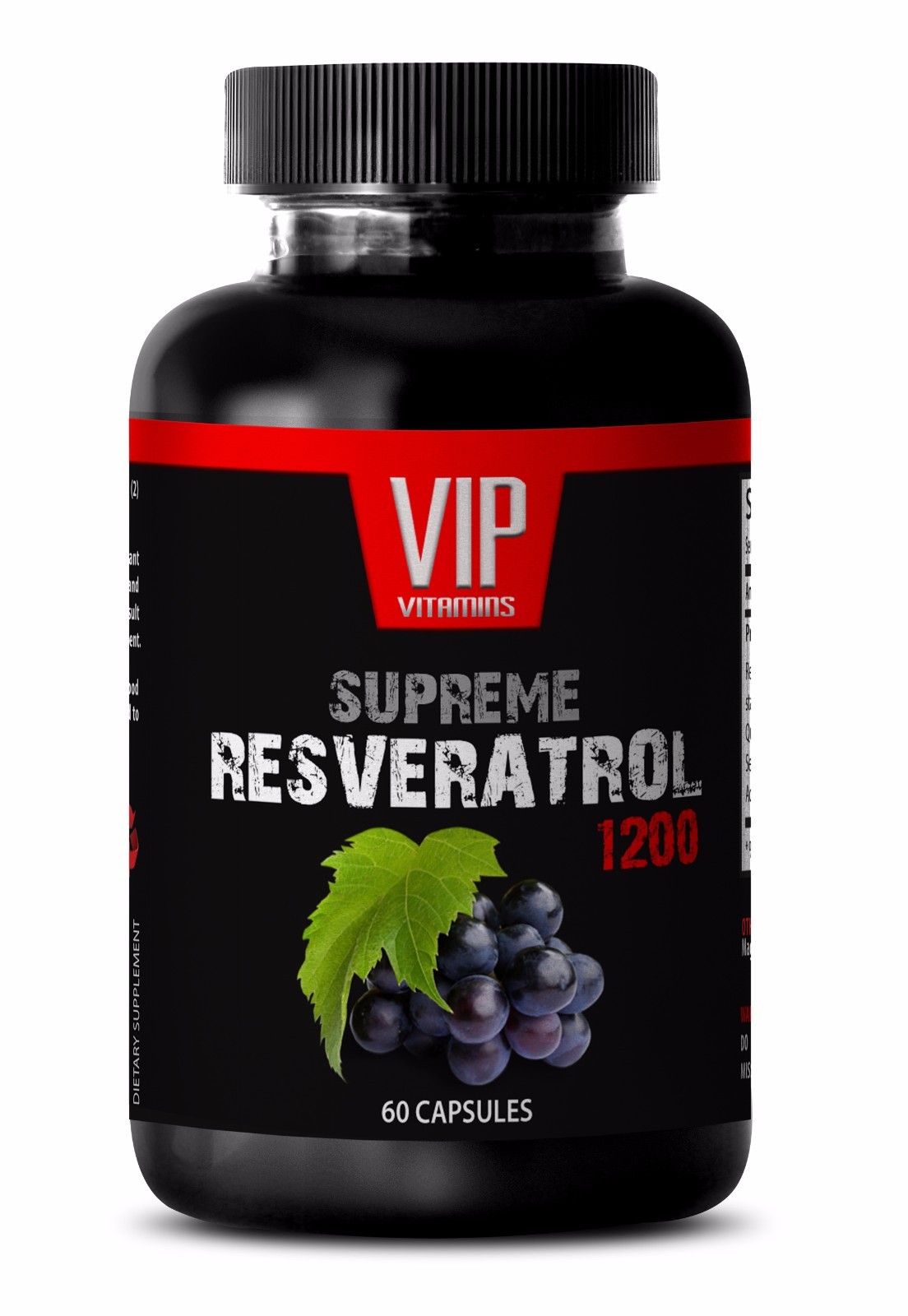 red grapes wine – RESVERATROL Supreme 1200 – Works as an anti inflammatory – 1 B