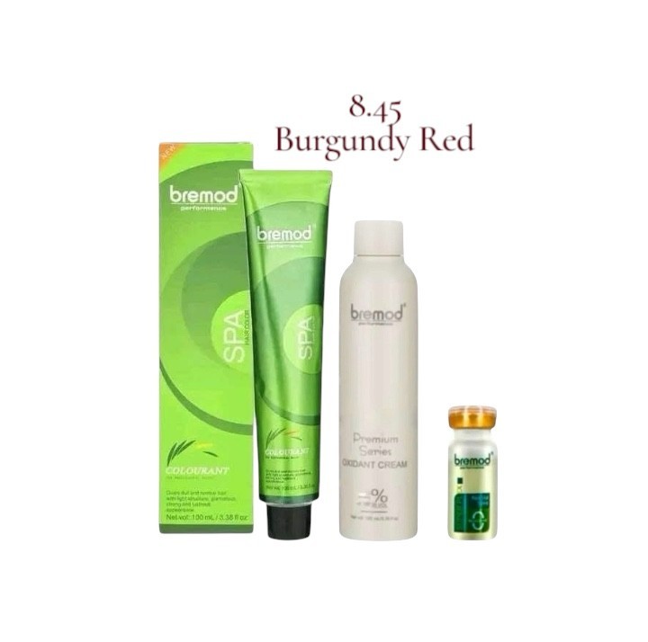 Bremod Performance Burgundy Red 8.45 Hair Color Set