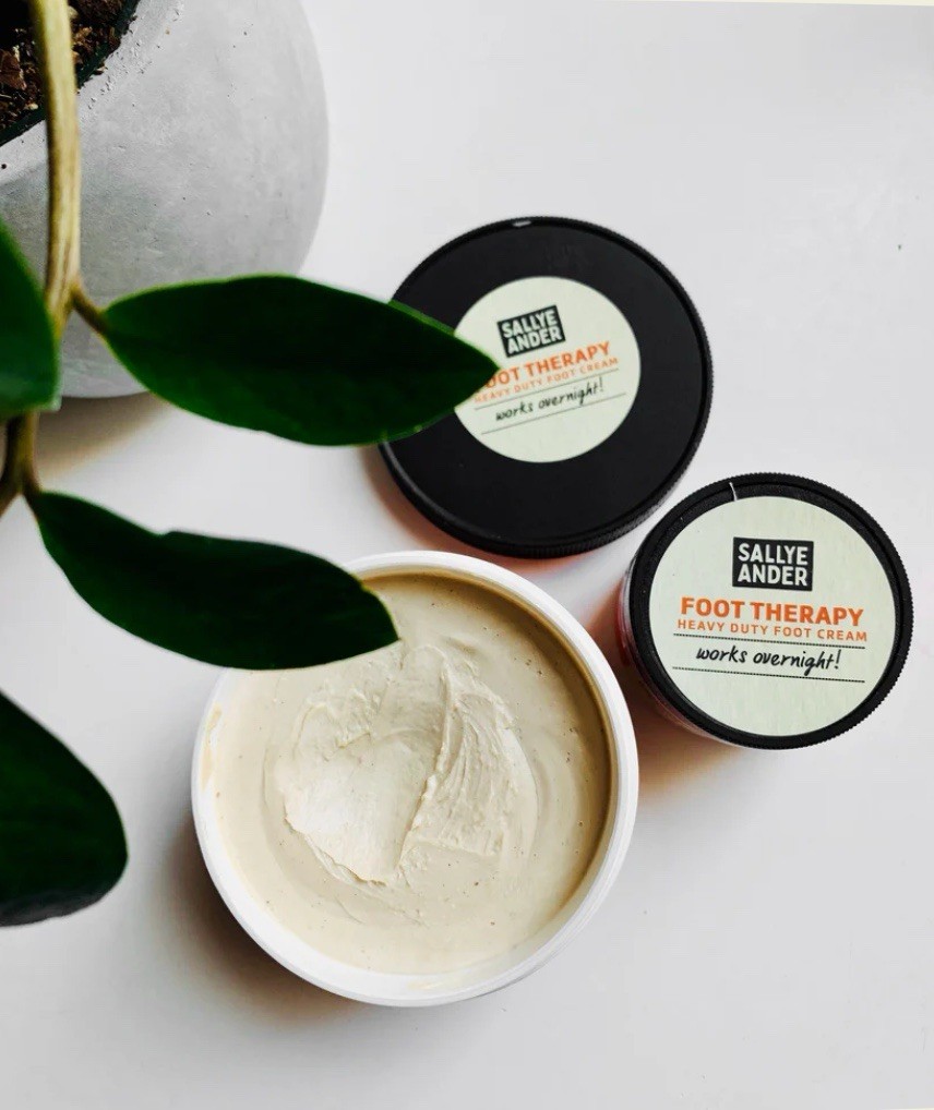 Sallye Ander Foot Therapy Heavy Duty Foot Cream Moisturizer, Handmade Eucalyptus