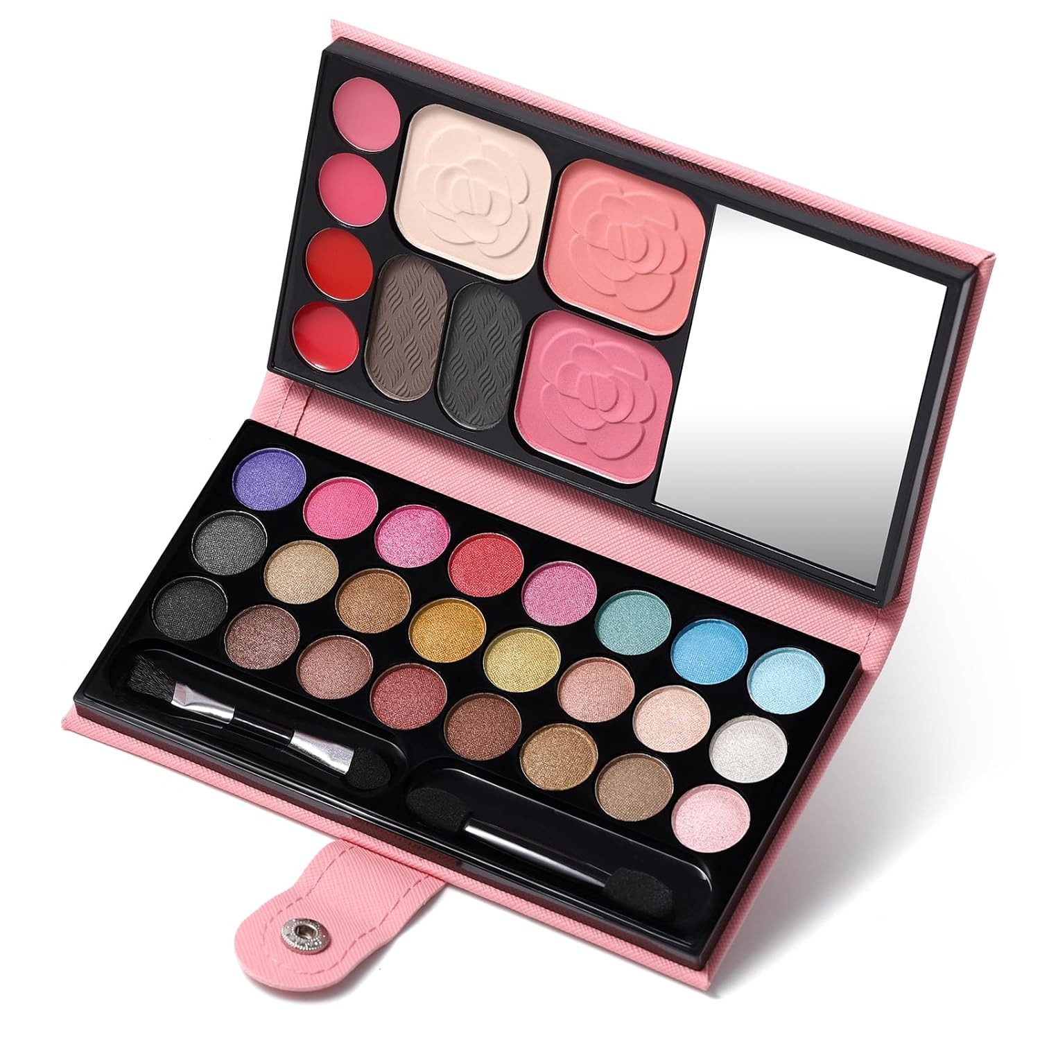 All in One Makeup Kit 24 Eyeshadow 4 Lipsticks 2 Blushers Full Set Women