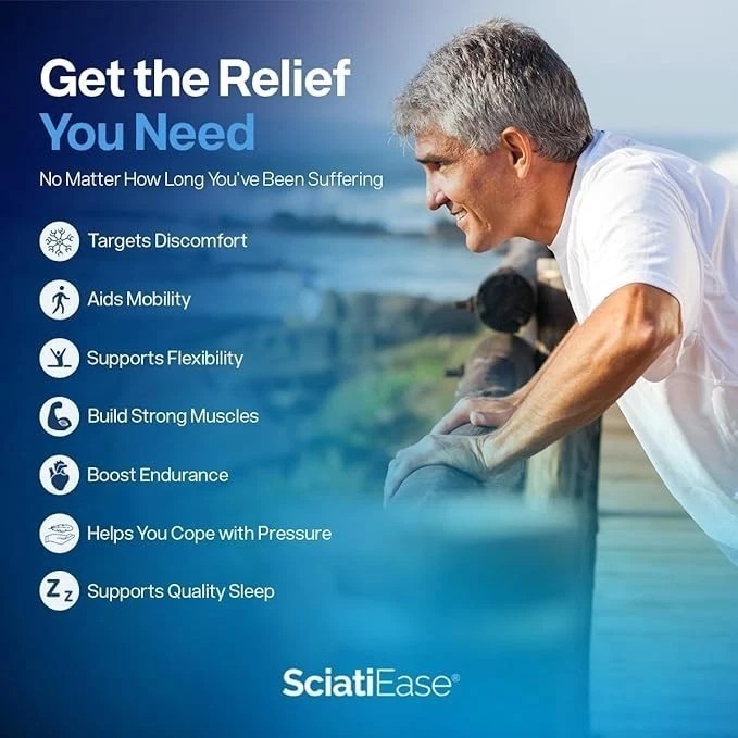 SciatiEase Nerve Support Formula Sciatica Relief Supplement 120ct
