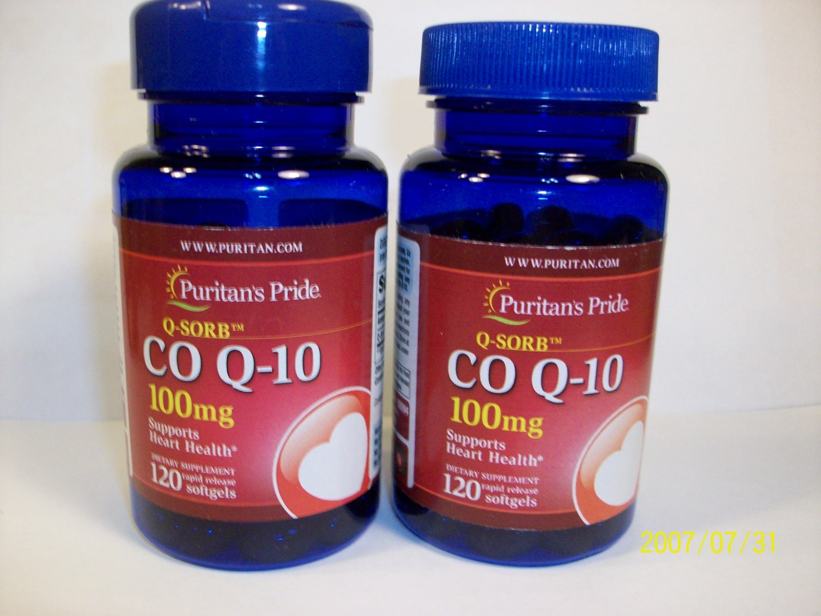 CO Q-10 Q-SORB 100 mg 120 Softgels (2-Pack) Supports Heart Health