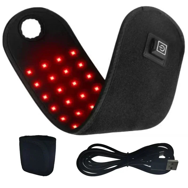 48 LED Red Light Hand Massager, Wrist Wrap, Hot Compress Therapy