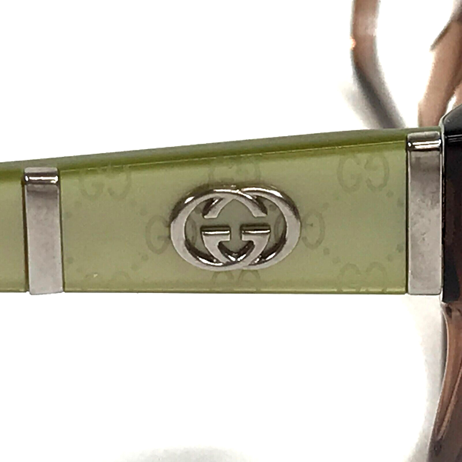 Gucci Eyeglasses Frames GG3133 MH5 Clear Brown Green Silver Rectangle 54-15-135