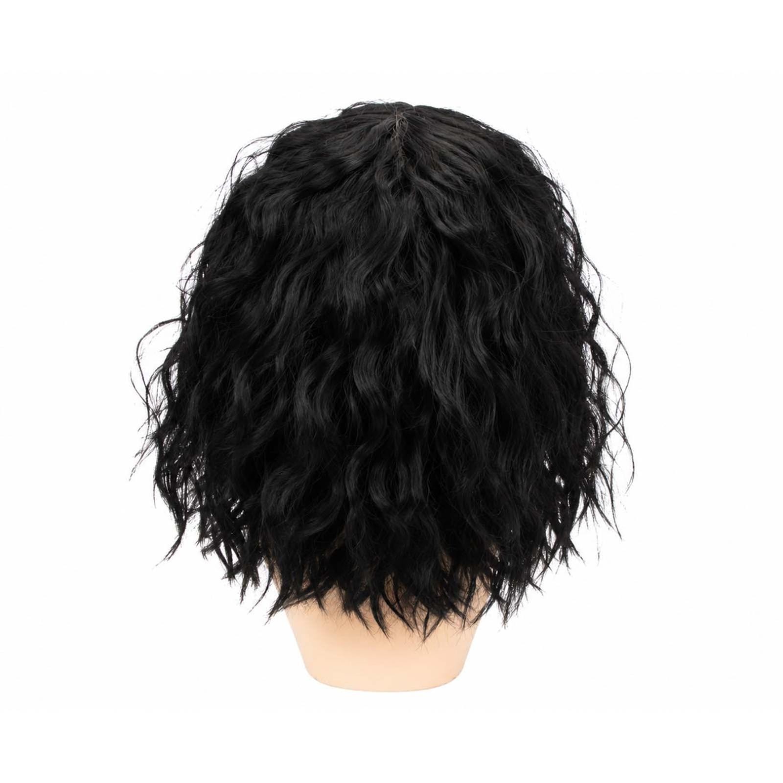 Heat-Resistant Synthetic Short Kinky Curly Hair Wigs For Women Natural Part C