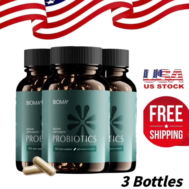 3-Pack BIOMA Probiotics Digestive Health Gut Support for Men & Women 60 Capsules