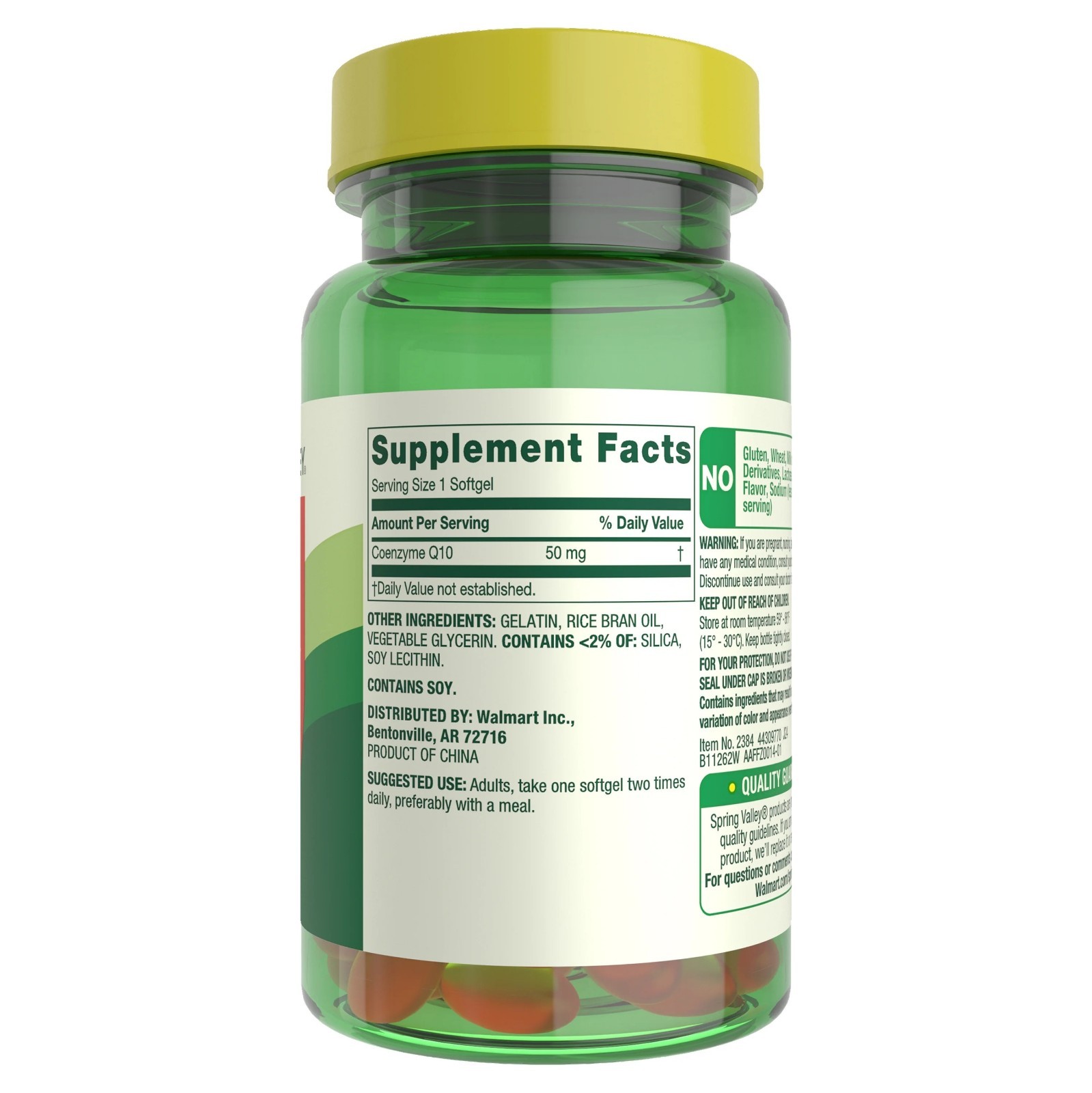 (2 pack) Spring Valley CoQ10 Dietary Supplement Softgels for Heart Health, 50 mg