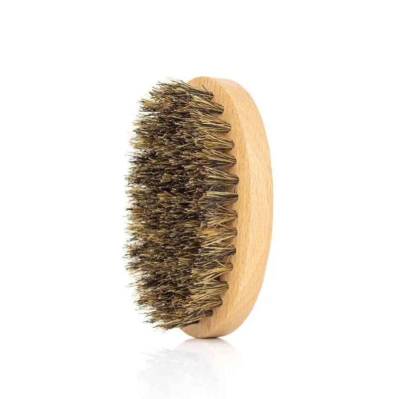 Natural Boar Bristle Beard Brush for Men Bamboo Handle Beard & Mustache Comb