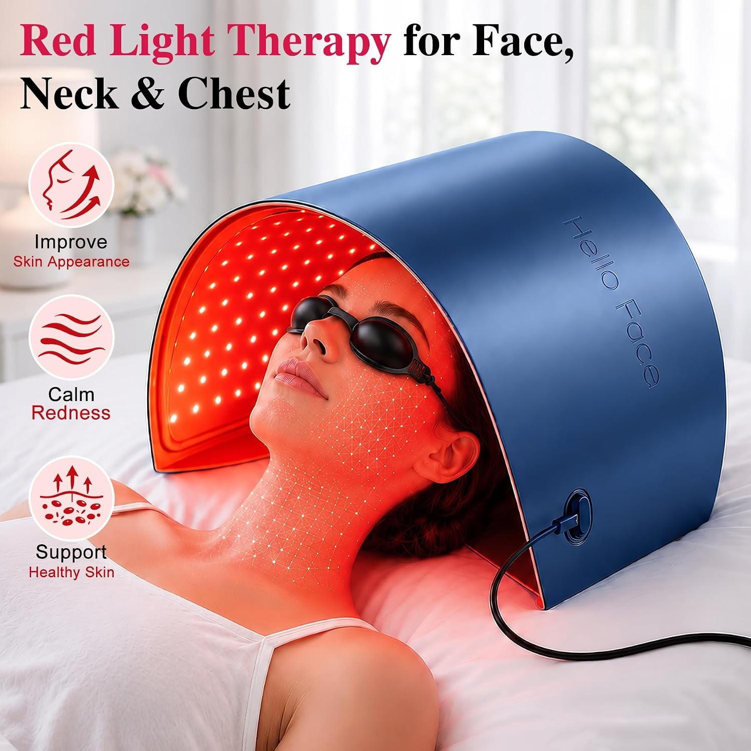Flexible Red Light Therapy Panel for Face, Neck, Chest & Full Body