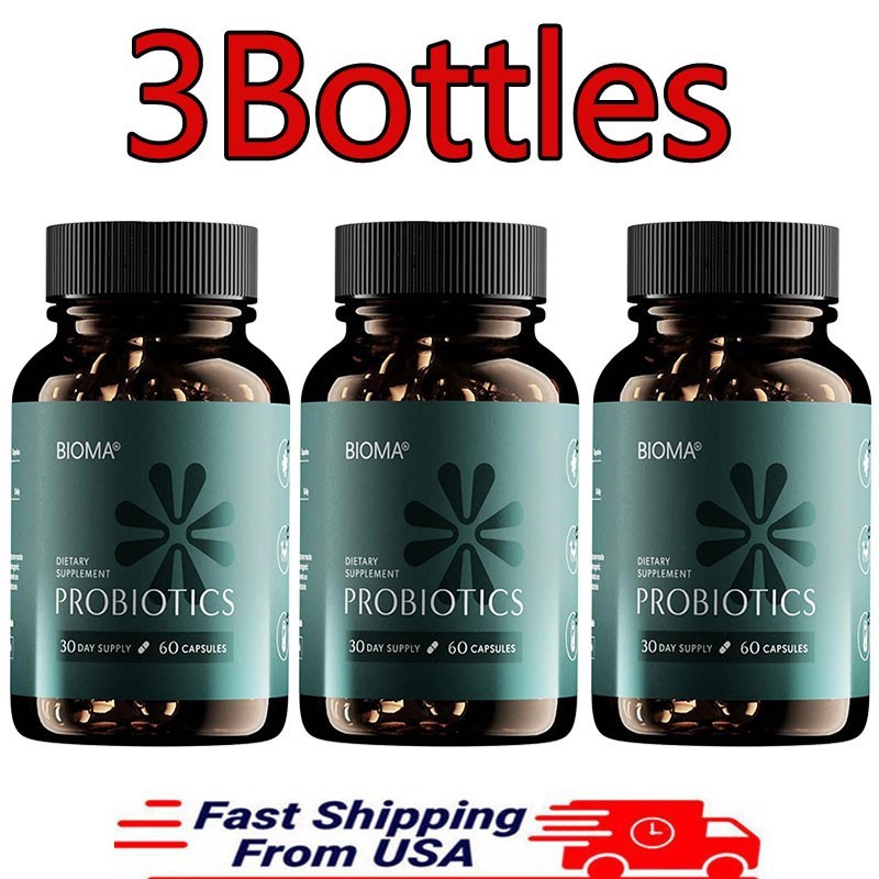 3 Pack BIOMA Probiotics Digestive Health Gut Support for Men & Women 60 Capsule