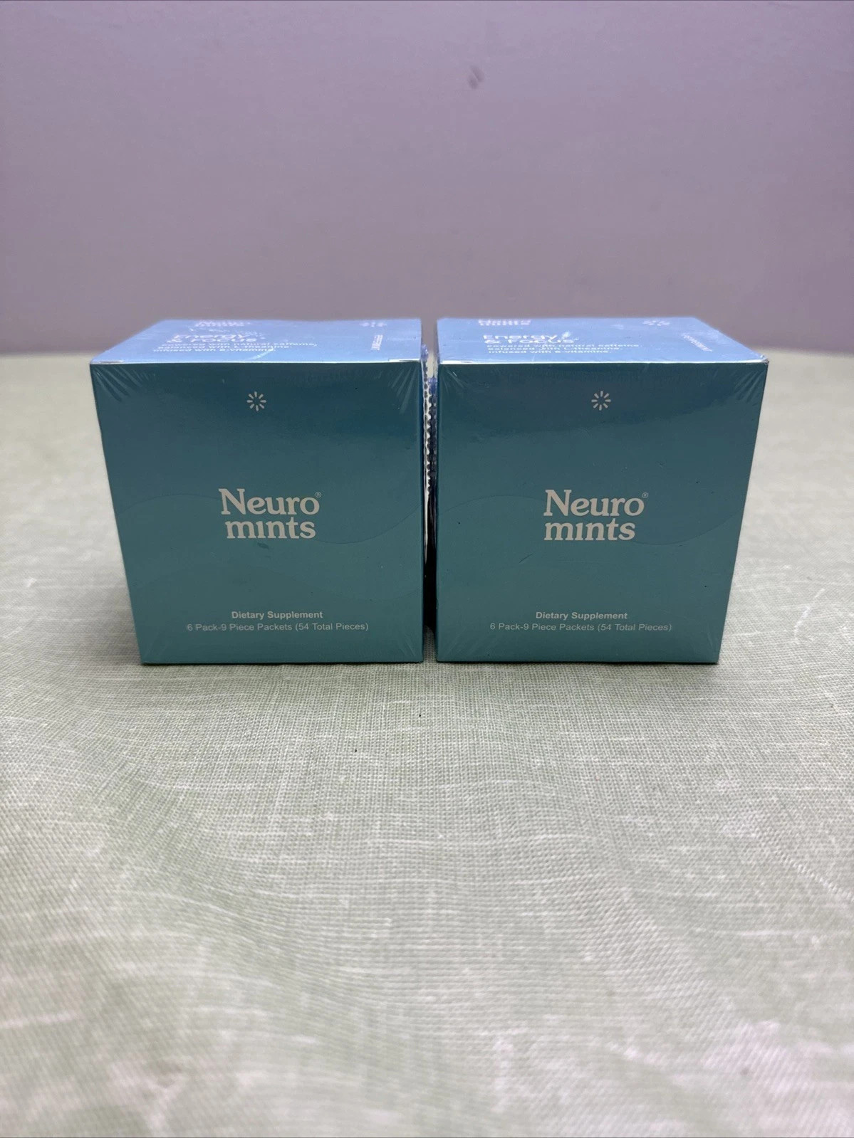 2 PK Neuro Mints L-theanine B-12 Nootropics Caffeine 54 pcs EACH! Energy & Focus
