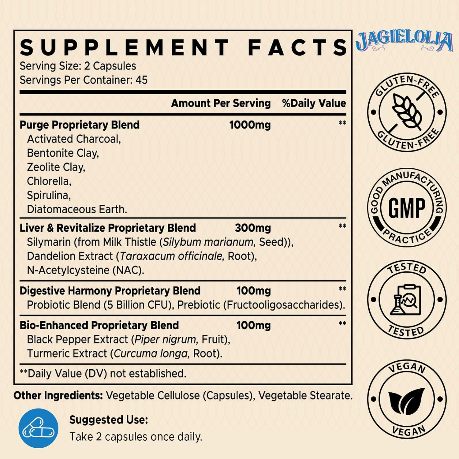 All-In-One Detox Binder Supplement 1500 MG – High Bioavailability, Liver Gut Det