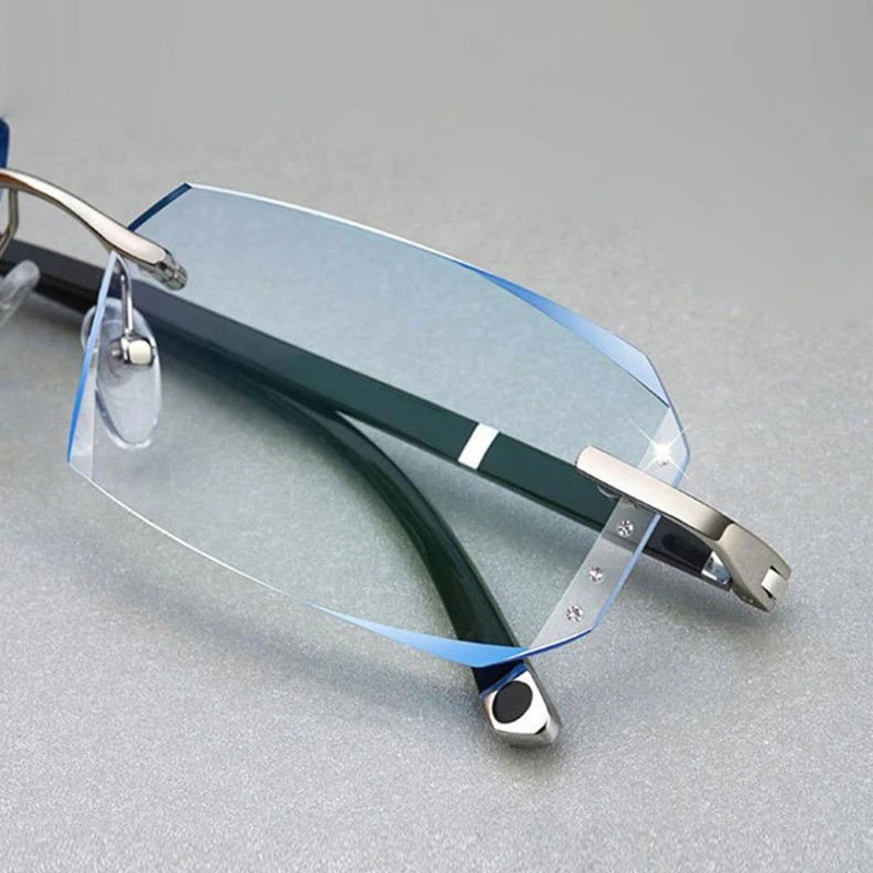 Progressive Multifocal Reading Glasses for Men Blue Light Blocking Titanium Arm