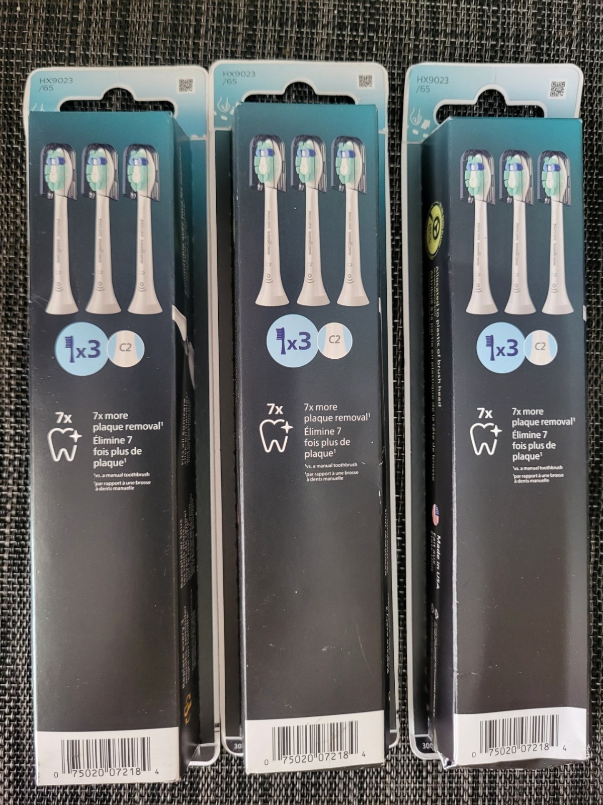 9 Philips Sonicare C2 Plaque Control Replacement Toothbrush Head SHX9023/65