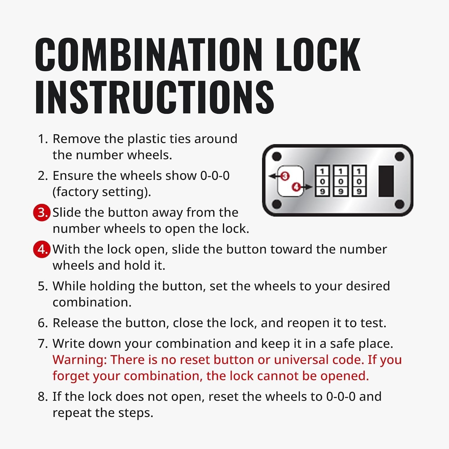 Metal Lockbox with Code – Portable Medication Safe