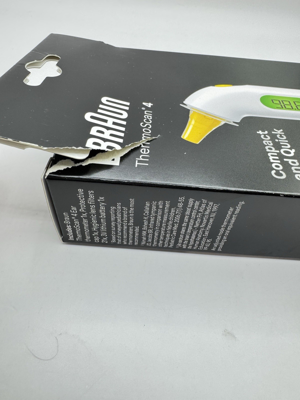 Braun IRT3515 ThermoScan 4 Ear Thermometer Box Damaged