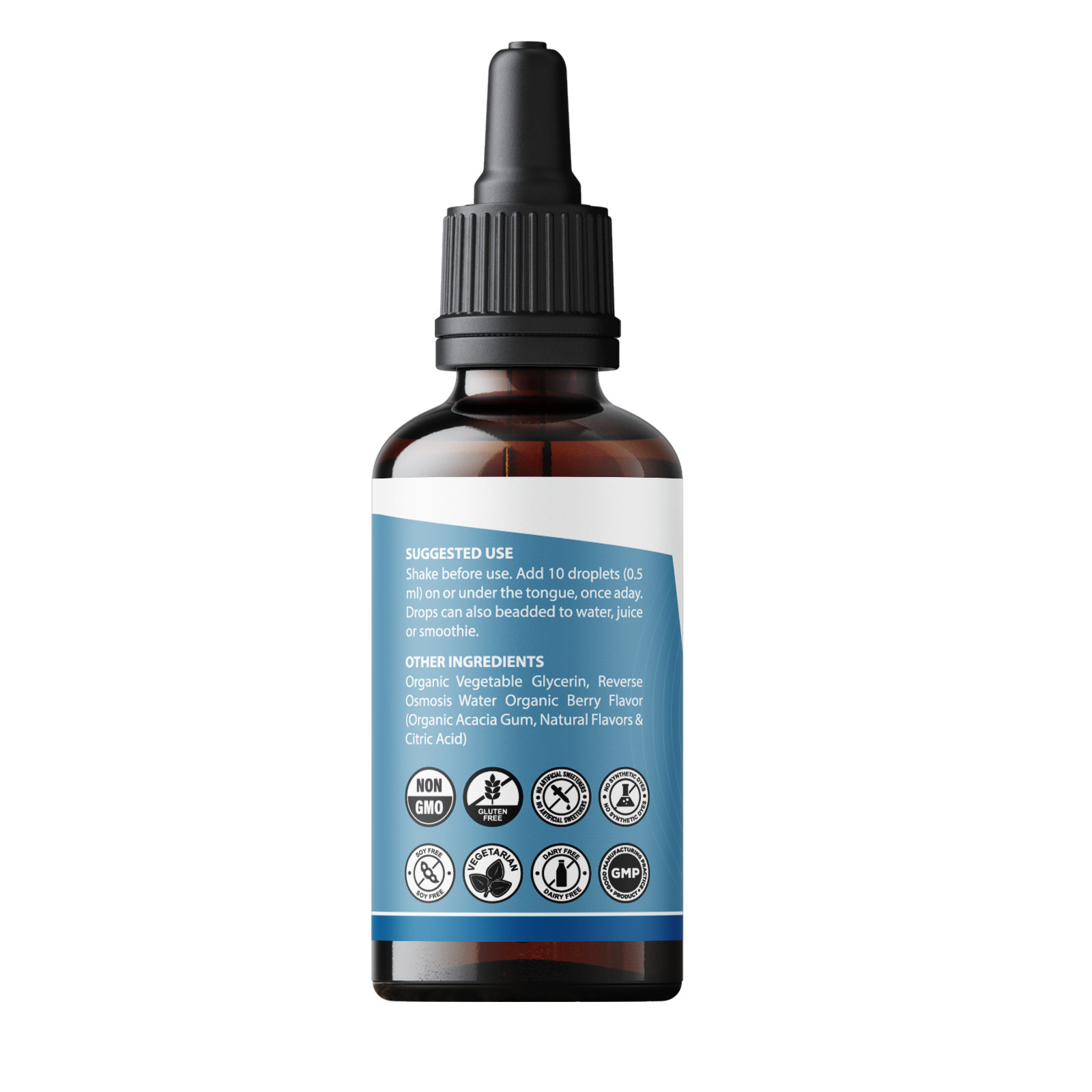 L-Methylfolate 15mg + Methyl B12 Cofactor | Organic Berry Flavor | 2 fl oz