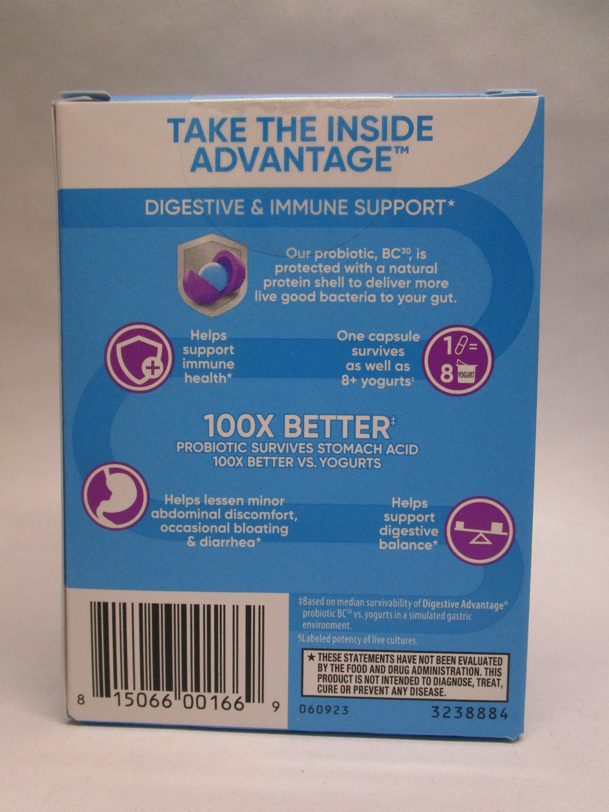 2 Packs – Digestive Advantage 4-in-1 Daily Probiotics 30 Count Exp 3/27