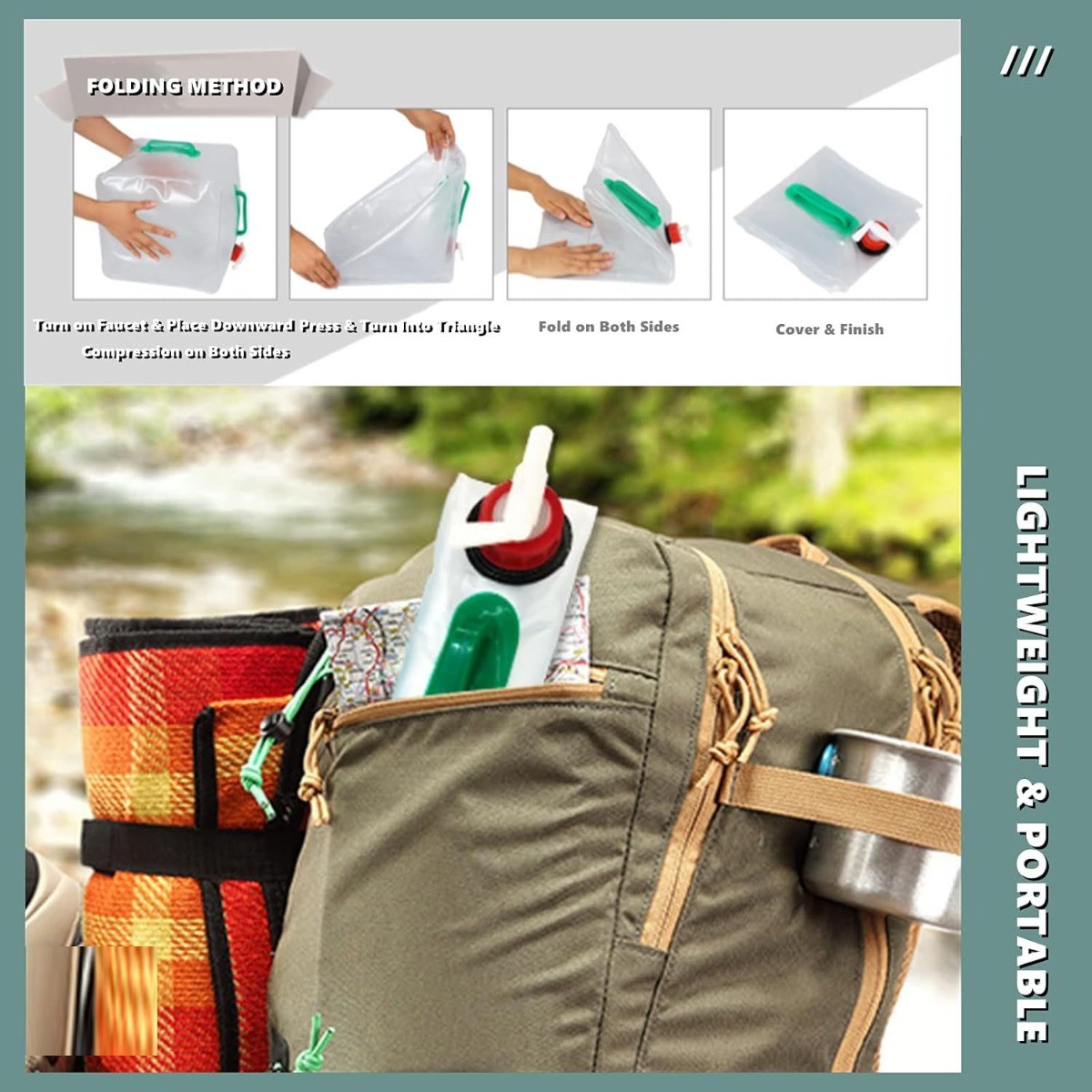 Durable 20L Foldable Water Bag
