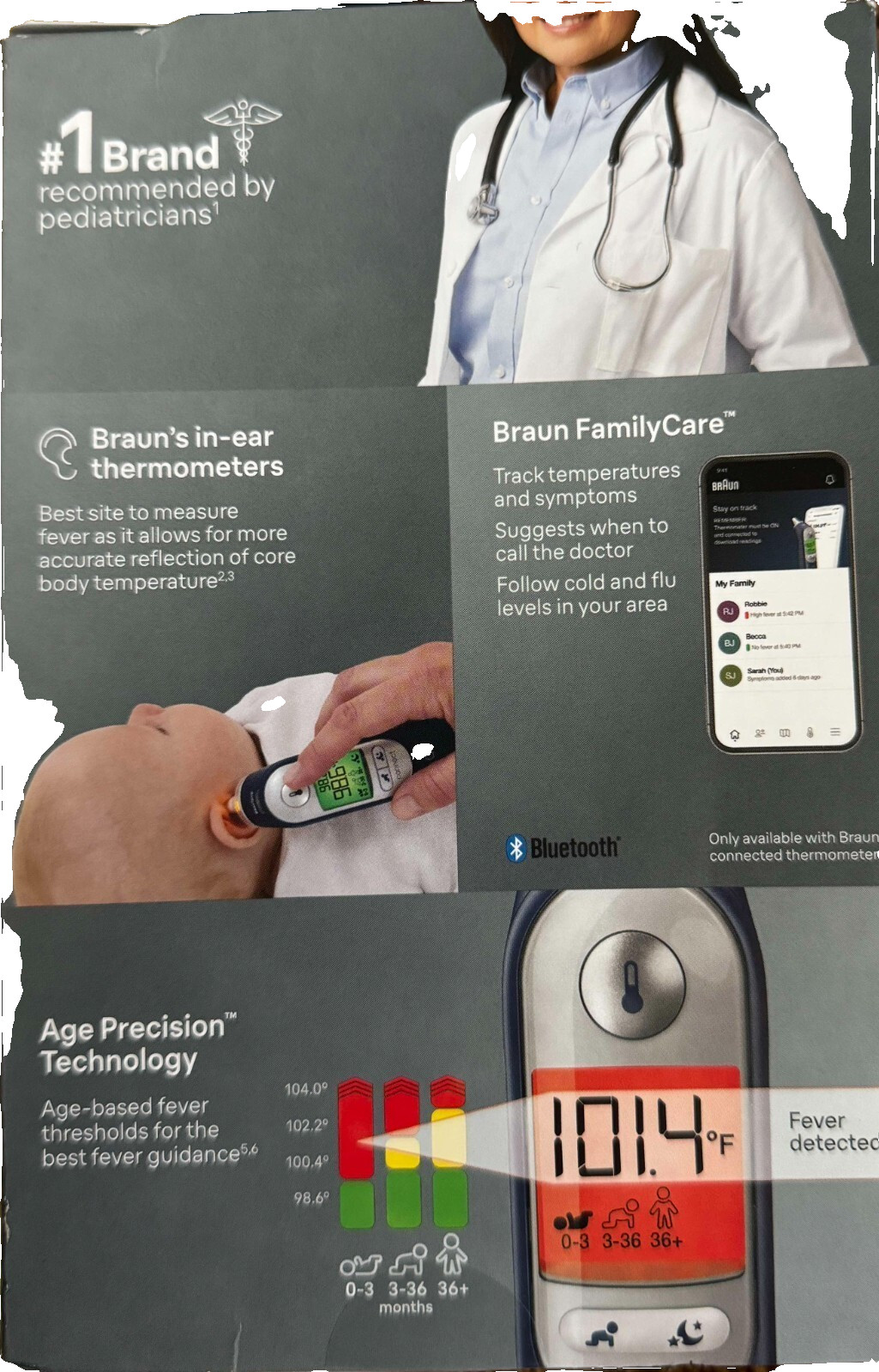 Braun Thermoscan 7+ Connect Digital Ear Thermometer Enabled IRT6575 NEW SHIP