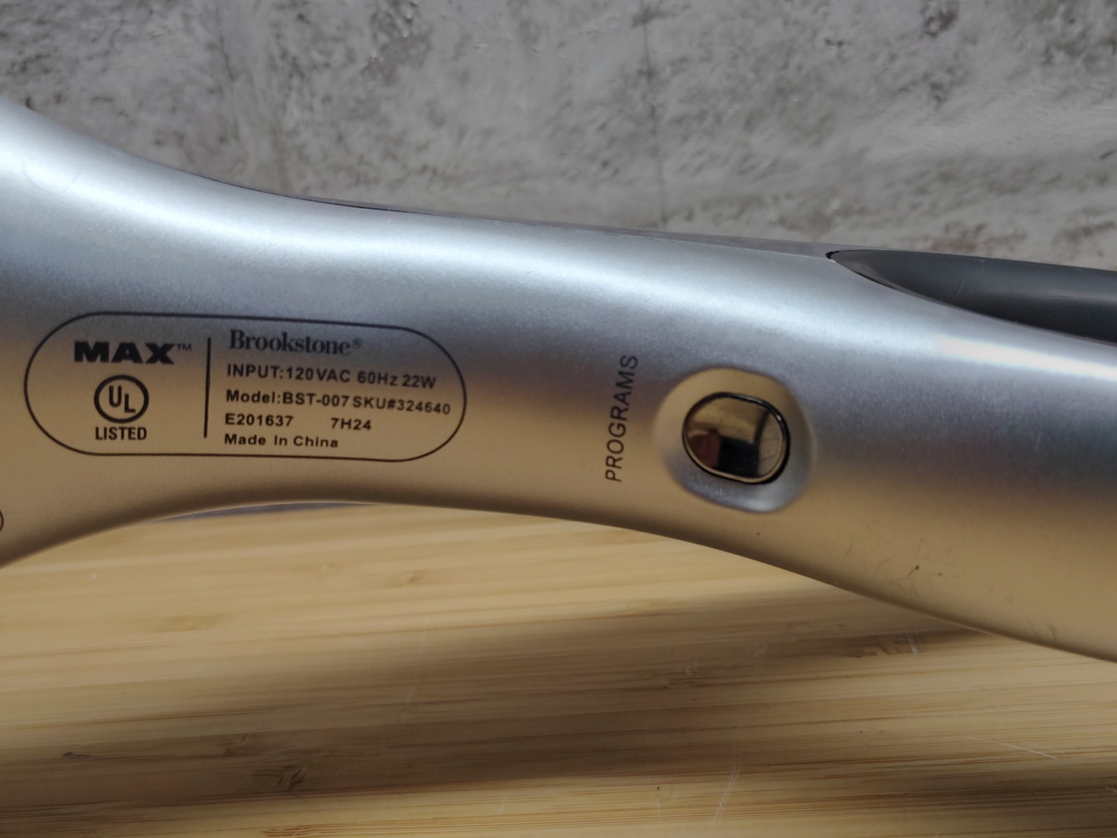 Brookstone Max BST-007 Dual Node 5 Speed 3Programs Full Body Percussion Massager