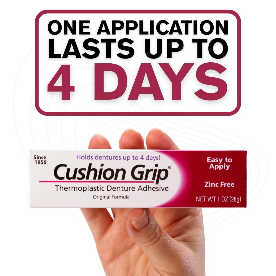 Cushion Grip Soft Pliable Thermoplastic For Refitting Dentures 1 Oz (6-Pack) NEW