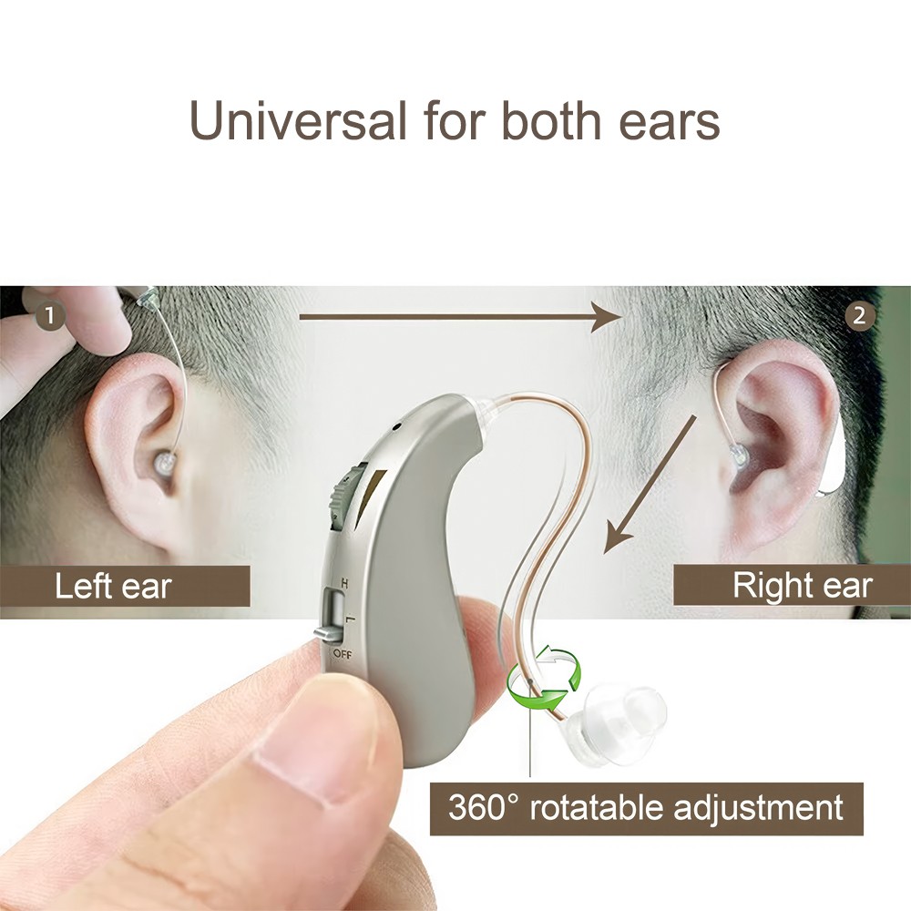 1 Pair Of Digital Hearing Aid Severe Loss Rechargeable Invisible BTE Ear Aids