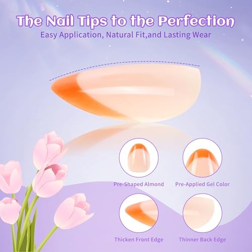 90 Pieces Press on Nails for Kids, 3 Pack Nails for Kids French Floral