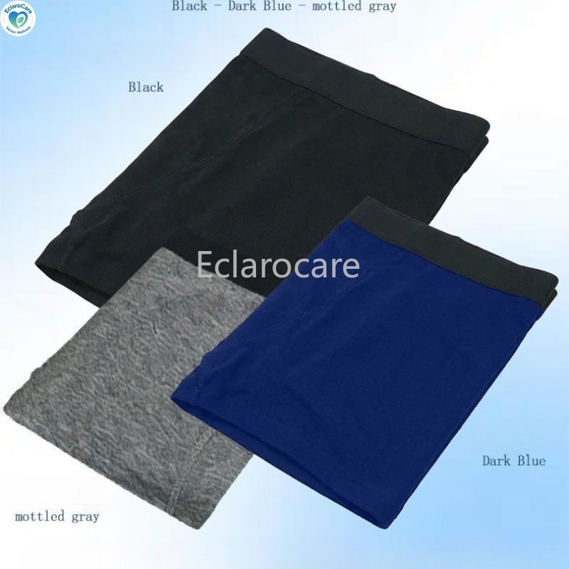 3Pcs Washable Incontinence Underwear for Men Leakproof Bladder Leakage Cotton
