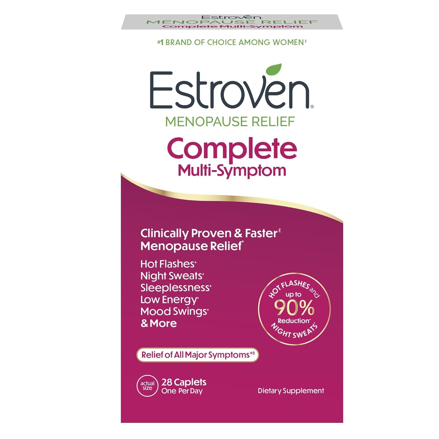 Estroven Complete Menopause Relief Supplement for Women 28 Count Menopause