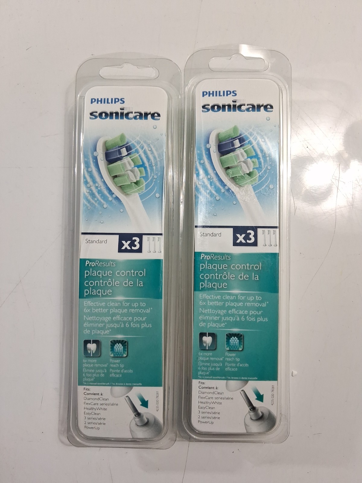 (2)3-pack Philips Sonicare #C2 Plaque Control Brush Heads HX9023/65 -Ships Free